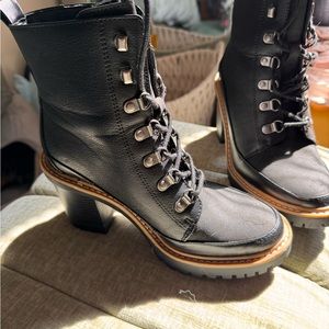 Laced Up Heeled Boot